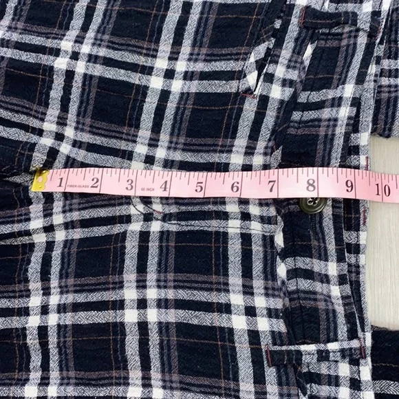 Free People plaid textured high waisted trouser pants size 8 - Picture 7 of 8